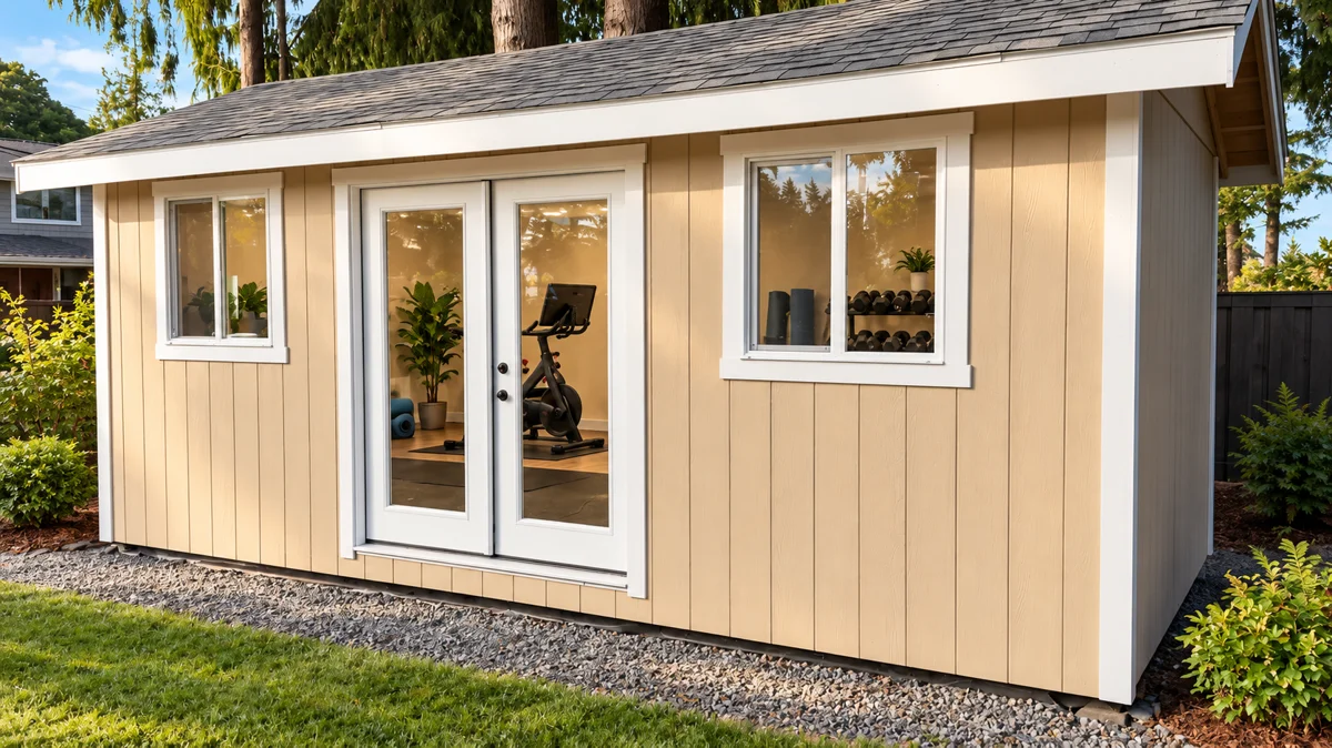Home Gym & Fitness: a real Joint Builders building with digitally staged furnishings